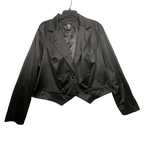 torrid Jackets & Blazers - Torrid Satin Sz 3 Long Sleeve Short Black Women's JacketPre-Owned